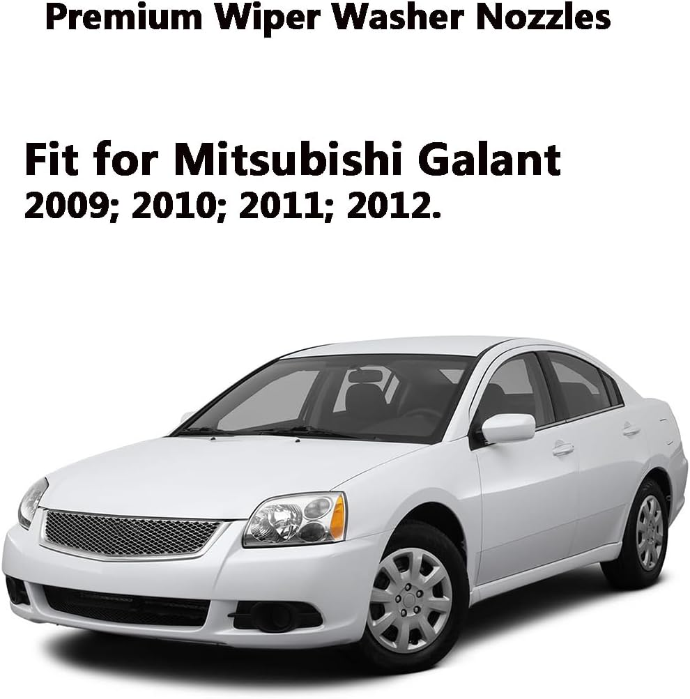 58112 Premium Wiper Washer Nozzles Fit for Jeep Grand Cherokee 05-2021 | Mitsubishi Galant 09-2012, Windshield Washer Fluid Jet Nozzle | Easy to Install | 2 Pack, Ref 55372143AB, 8265A127, 8265A128 image number 1