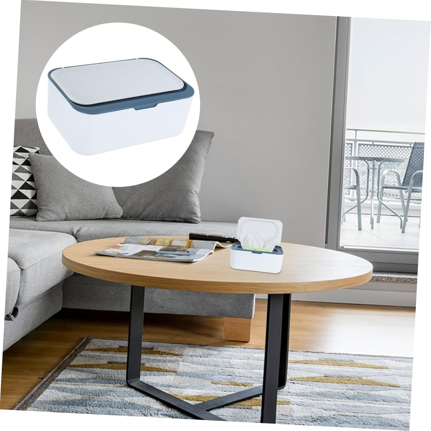 IMIKEYA Large Capacity Refillable Wipe Dispenser Tissue Box Sealed Storage, Portable Wipes Container for Bathroom and Car Use image number 2