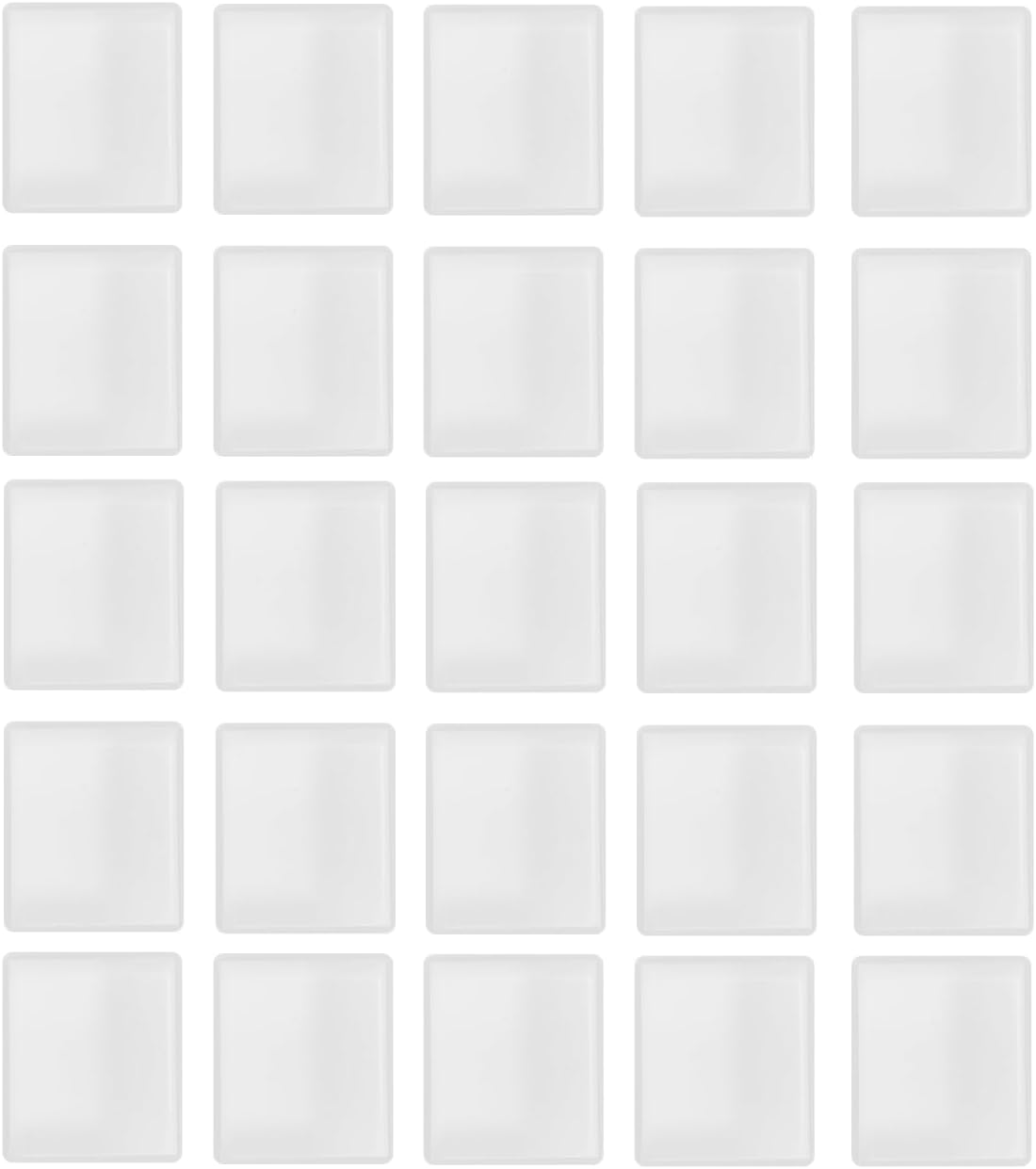 EXCEART 50Pcs Watercolor Half Pans White Plastic Empty Artist Paint Pan Travel Tin Case Palette for Oil Acrylic Painting Art Drawing Supplies (Pattern 1) image number 2