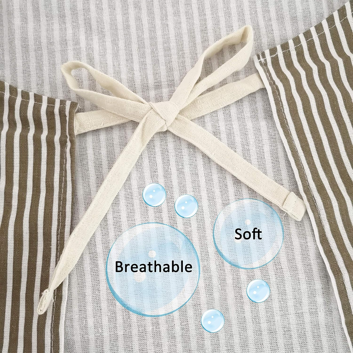 Lofekea Apron, 2 Pack Kitchen Cooking Aprons, Adjustable Bib Chef Apron with 2 Pockets for Men Women image number 1