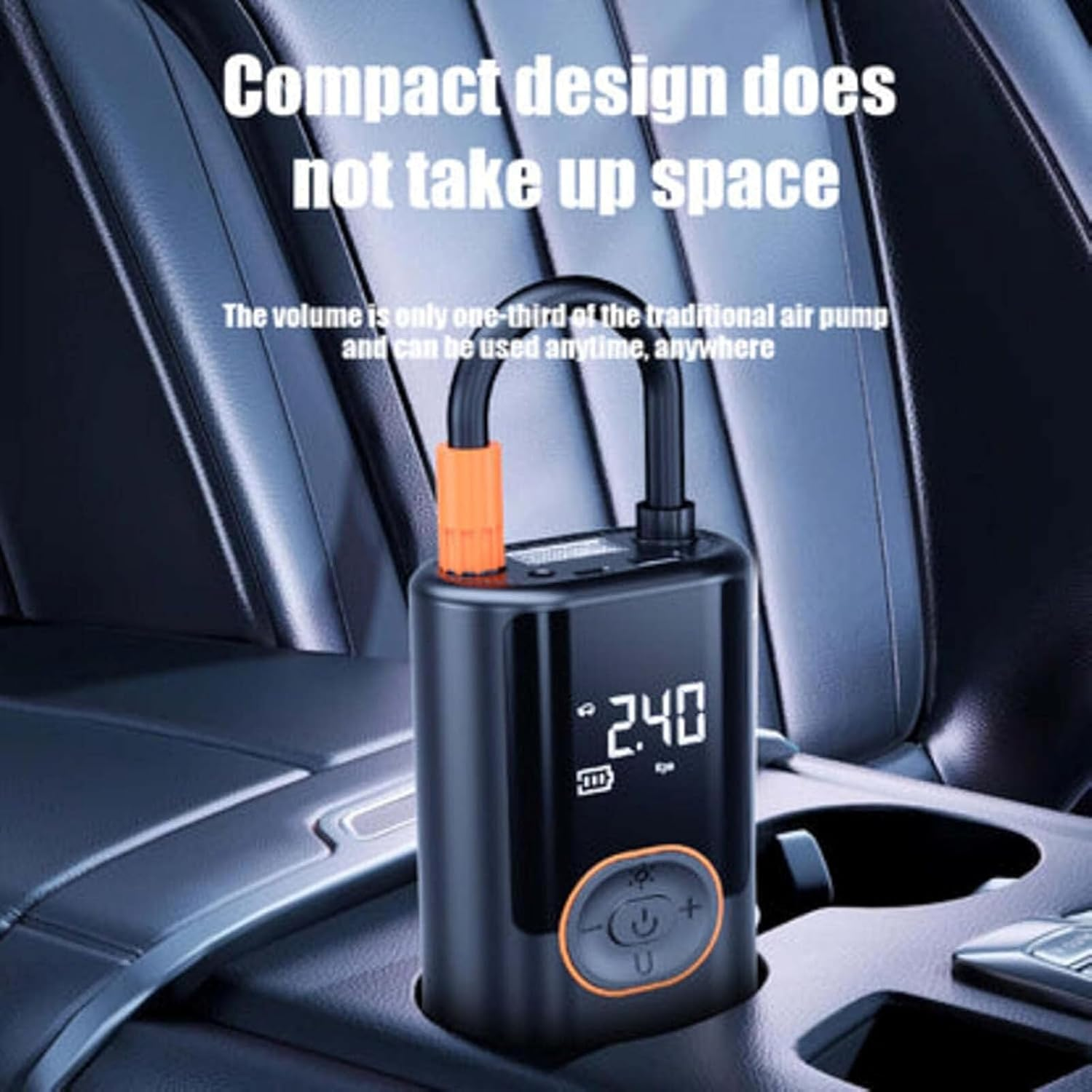 Aircore S1 &ndash; Smart Portable Tire Inflator | Wireless Wired Power Bank, 150 Psi Air Pump, Portable Mini Air Pump Suitbable for Car, Motorcycle, with USB Power Bank & Led Light image number 4