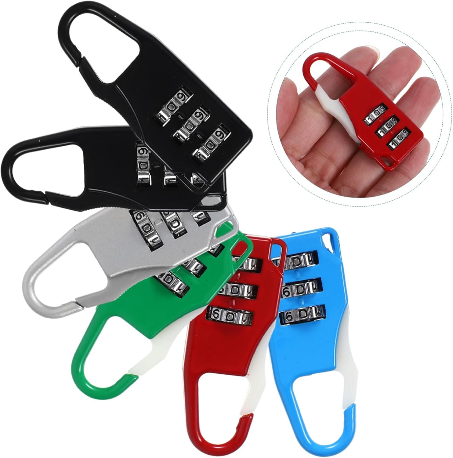 OSALADI 6Pcs Theft Lock Password Padlock Luggage Locks Combination for Suitcase and Gym Locker Lightweight image number 5