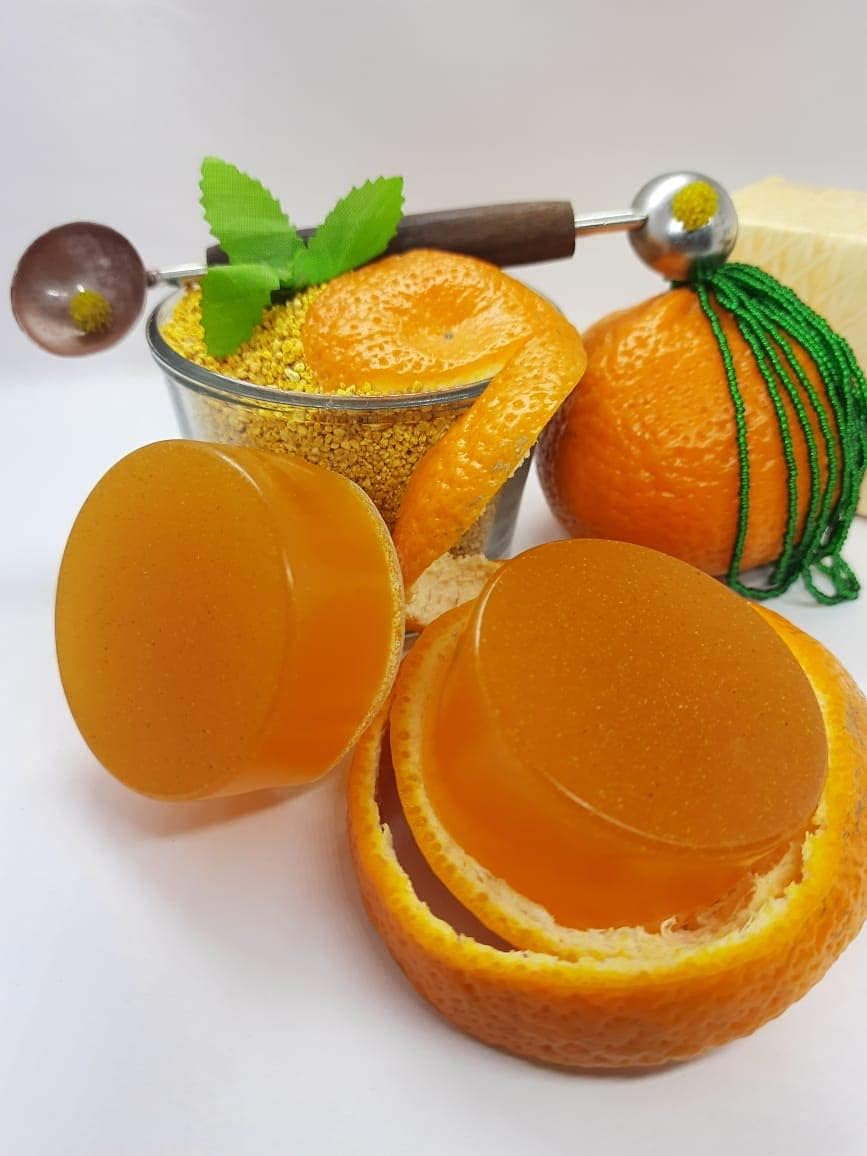 The Bath Stories Organic Handmade Orange Peel Bath Soap 65 Gms X 2 (Pack of 2) image number 2