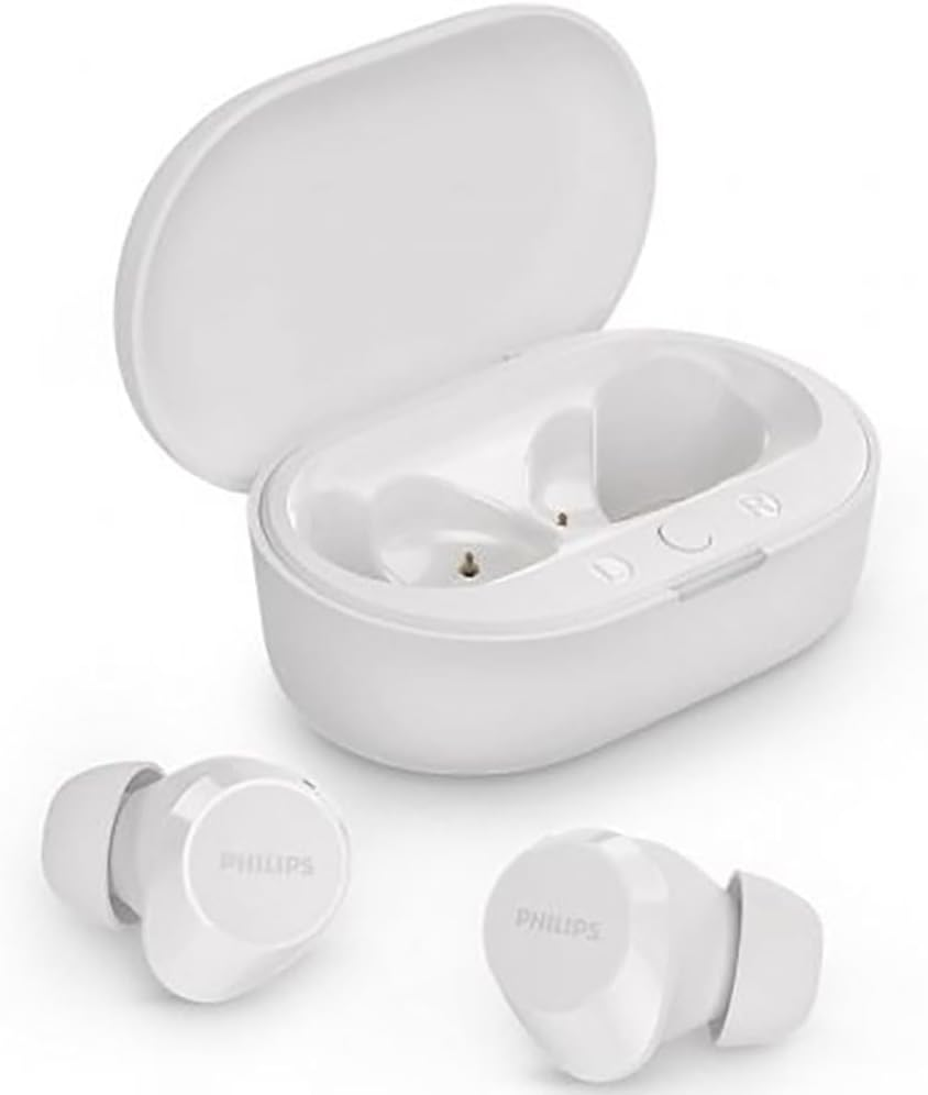 Philips TAT1209PK Wireless Bluetooth Earbuds - Small Earbuds, Great Value, Natural Sound with Dynamic Bass, Clear Calls and Pocket Size Charging Case - Pink