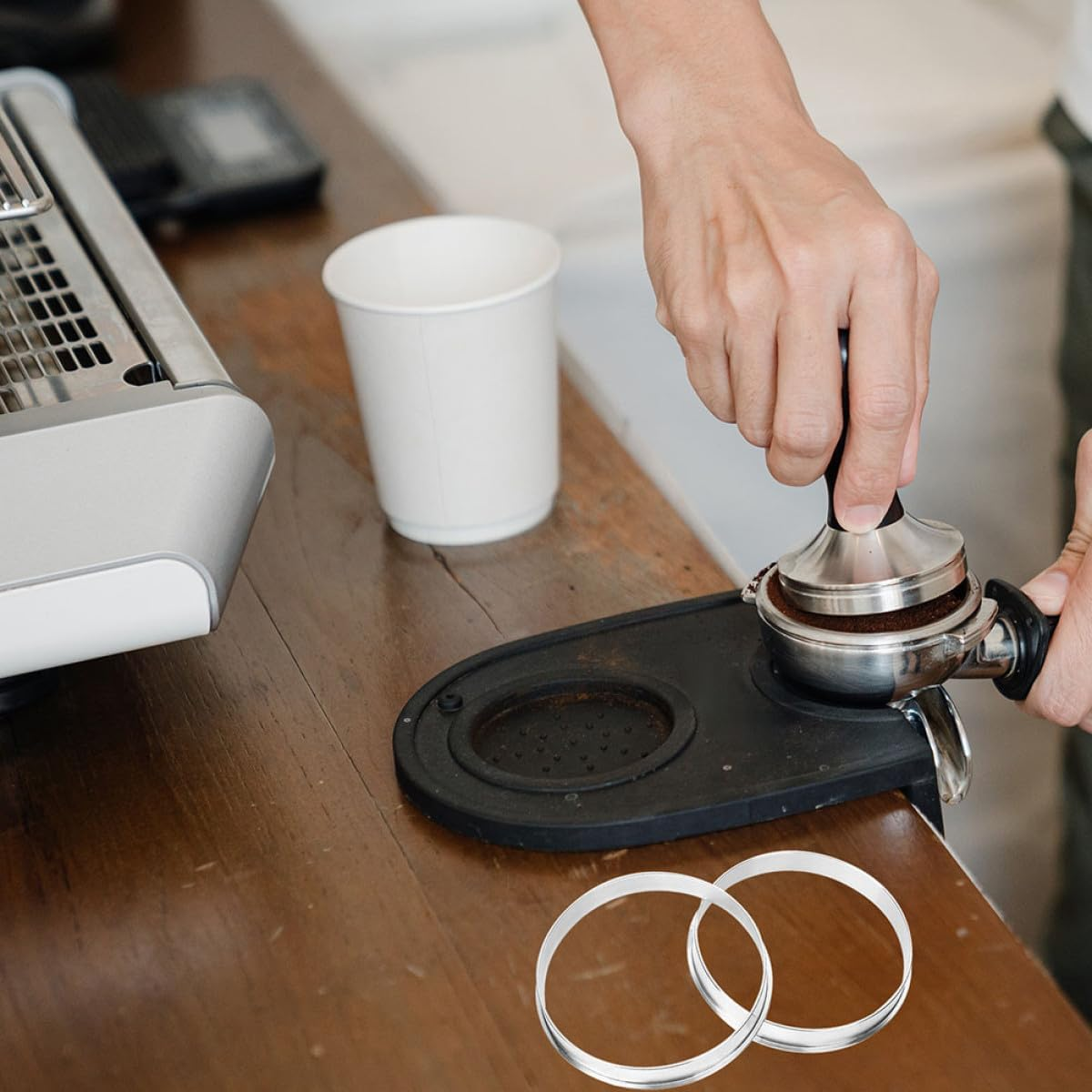 NULYLU Aluminum Milk Tea Sealer Ring Cup Sealing Machine Accessory for Automatic Cup Sealers Compatible with Milk Tea and Coffee Bar Machines