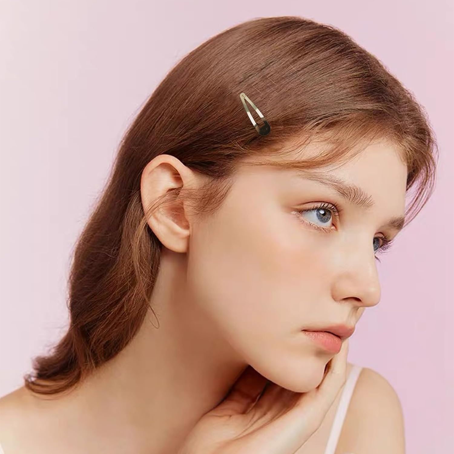 120 Pcs Snap Hair Clips with Storage Plastic Box, Metal Snap Hair Clips for Women Girls Kids, 2 Inch Barrettes Accessories (120Pcs)