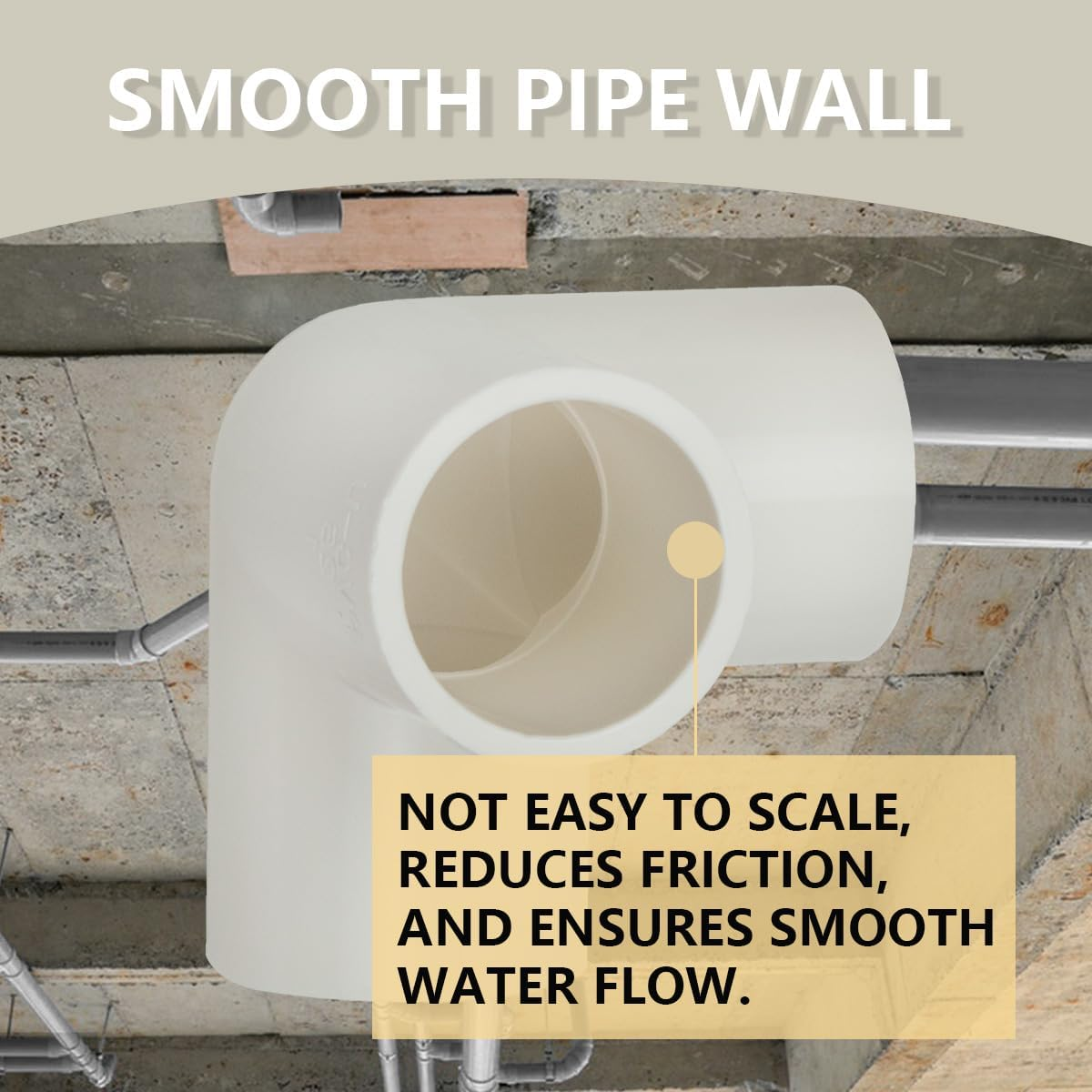 Bwintech 10 Pcs 25 Mm (3/4 Inch) 3 Way Cubic Tee Connector PVC-U Fitting Elbow Coupling Connector Garden Water Pipe Connection