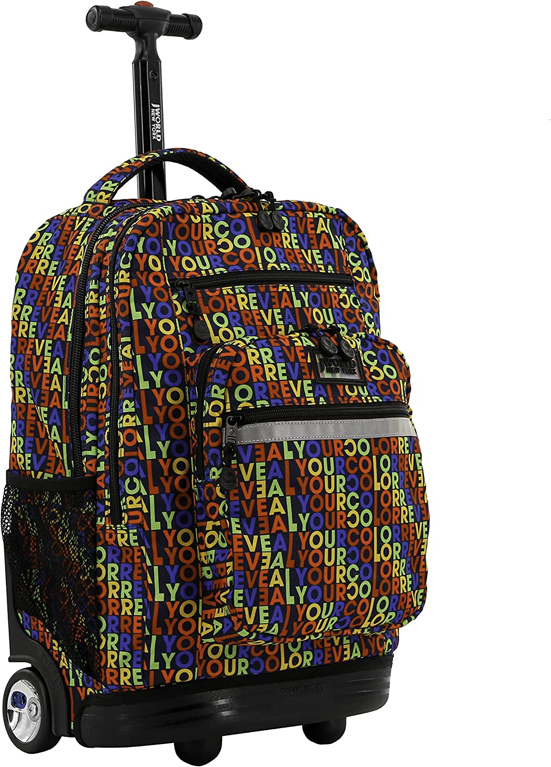 J World New York Sundance Rolling Backpack Girl Boy Roller Bookbag