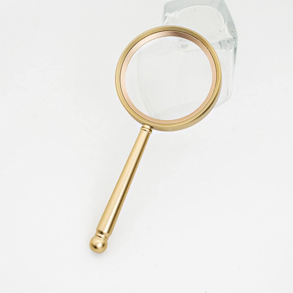 Meichoon Large Magnifying Glass 10X for Seniors & Kids,Handheld Reading Magnifier for Book Newspaper Reading,Close Work,Insect and Hobby Observation,Classroom Science(90Mm)