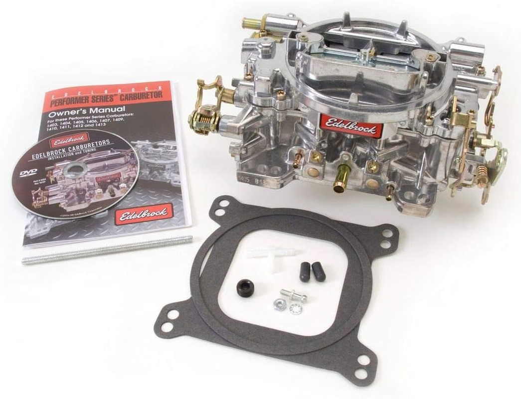 Edelbrock 1404 Performer Series 550 CFM Square Bore 4-Barrel Air Valve Secondary Manual Choke New Carburetor