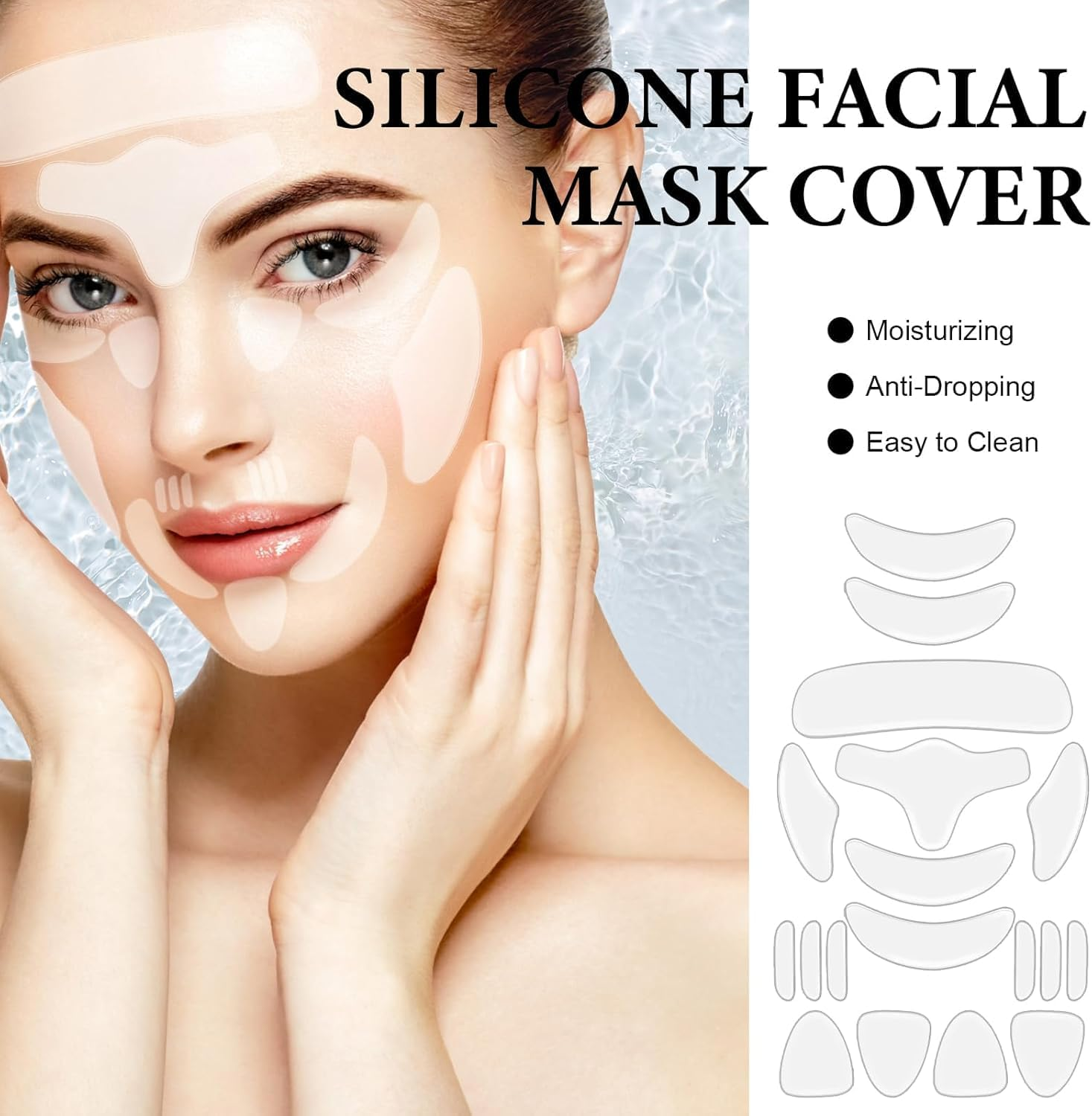 Face Wrinkle Patches - 192 Pcs Face Patches for Overnight to Reduce Forehead Wrinkles, Smile Lines, Fine Lines & Chin Wrinkles, anti Wrinkle Facial Patches for Women image number 2