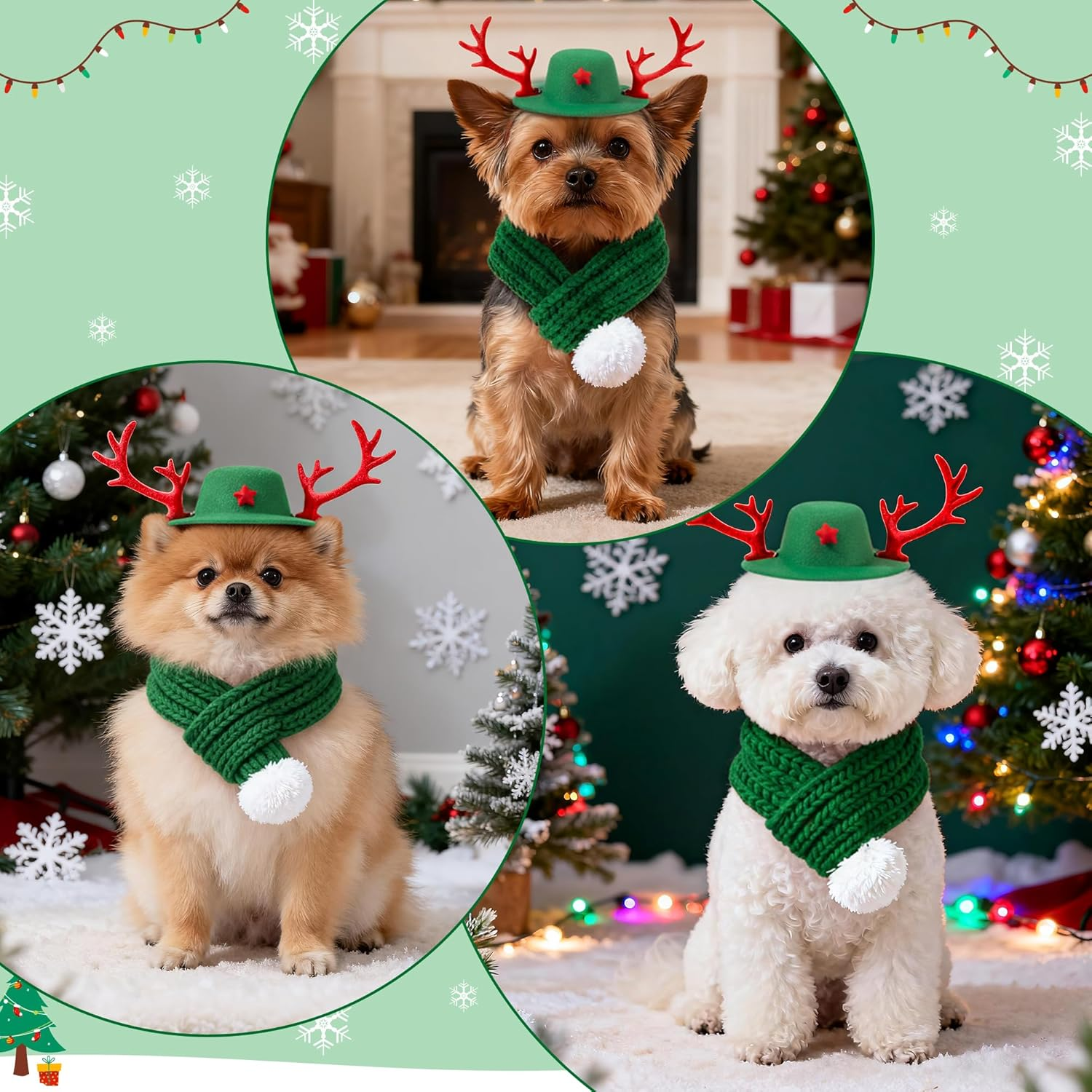 Christmas Dog Costume Green S