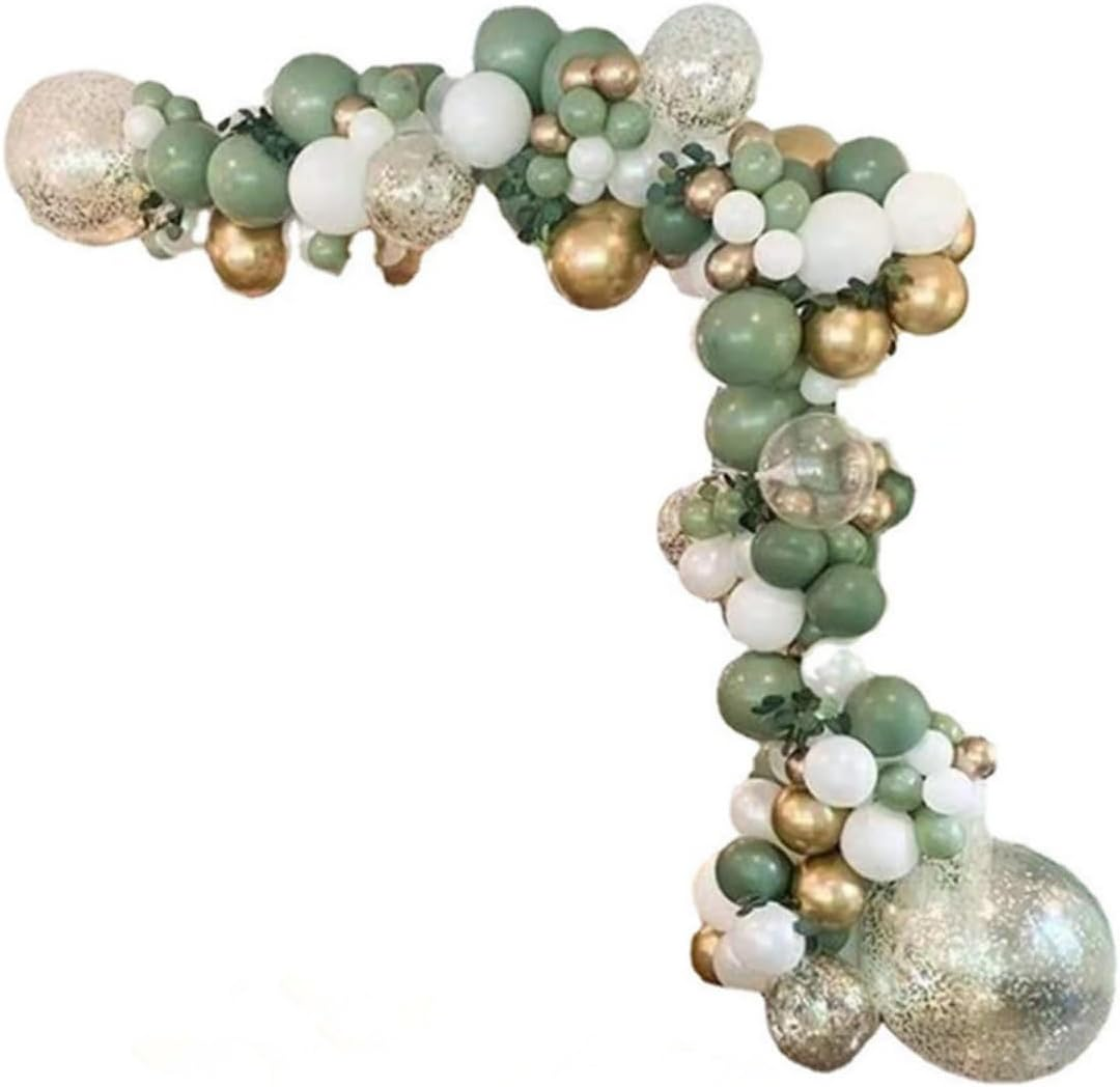 Costume Bay Balloon Garland Kit - Green Metallic Gold White Latex Balloons Party Supplies for Baby Shower Happy Birthday Party Decorations Wedding Anniversary (Happy Birthday - Black, ONE) - 76Pcs - Anna image number 4