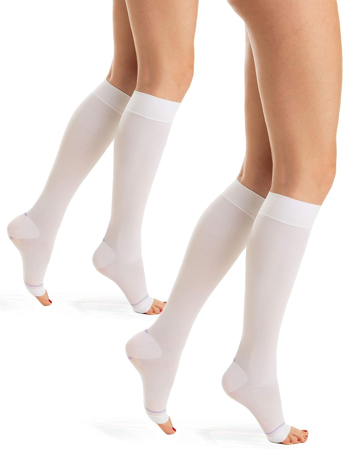 Relaxsan Antiembolism M1350A Open-Toe Anti-Embolism Knee High Socks - K2-25-32 Mmhg