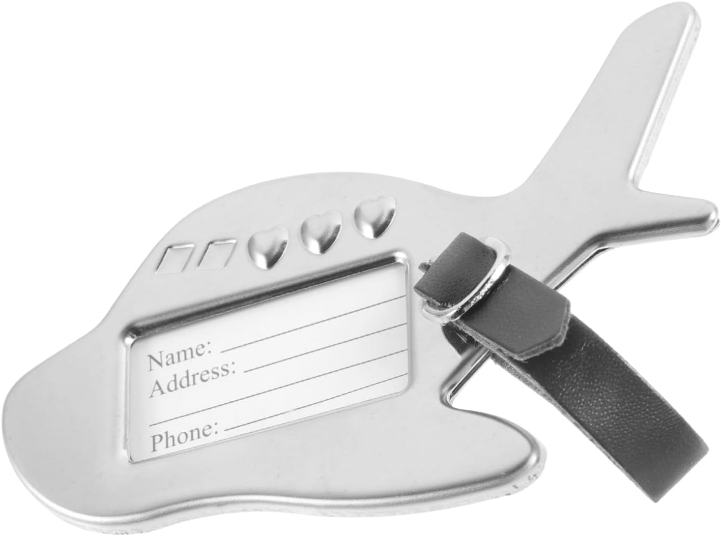 JEWEDECO Airplane Shaped Luggage Tag Lightweight Travel Identifier for Suitcases Easy to Personalize Name Information Travel Accessory For image number 5
