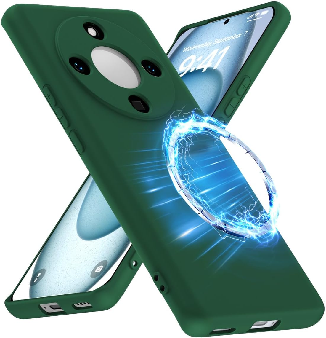 YUXING Case Compatible with Oppo Find X9 Pro 5G for Magsafe, Shockproof Silicone Case, Slim Full Protection Magnetic Mobile Phone Case, Black