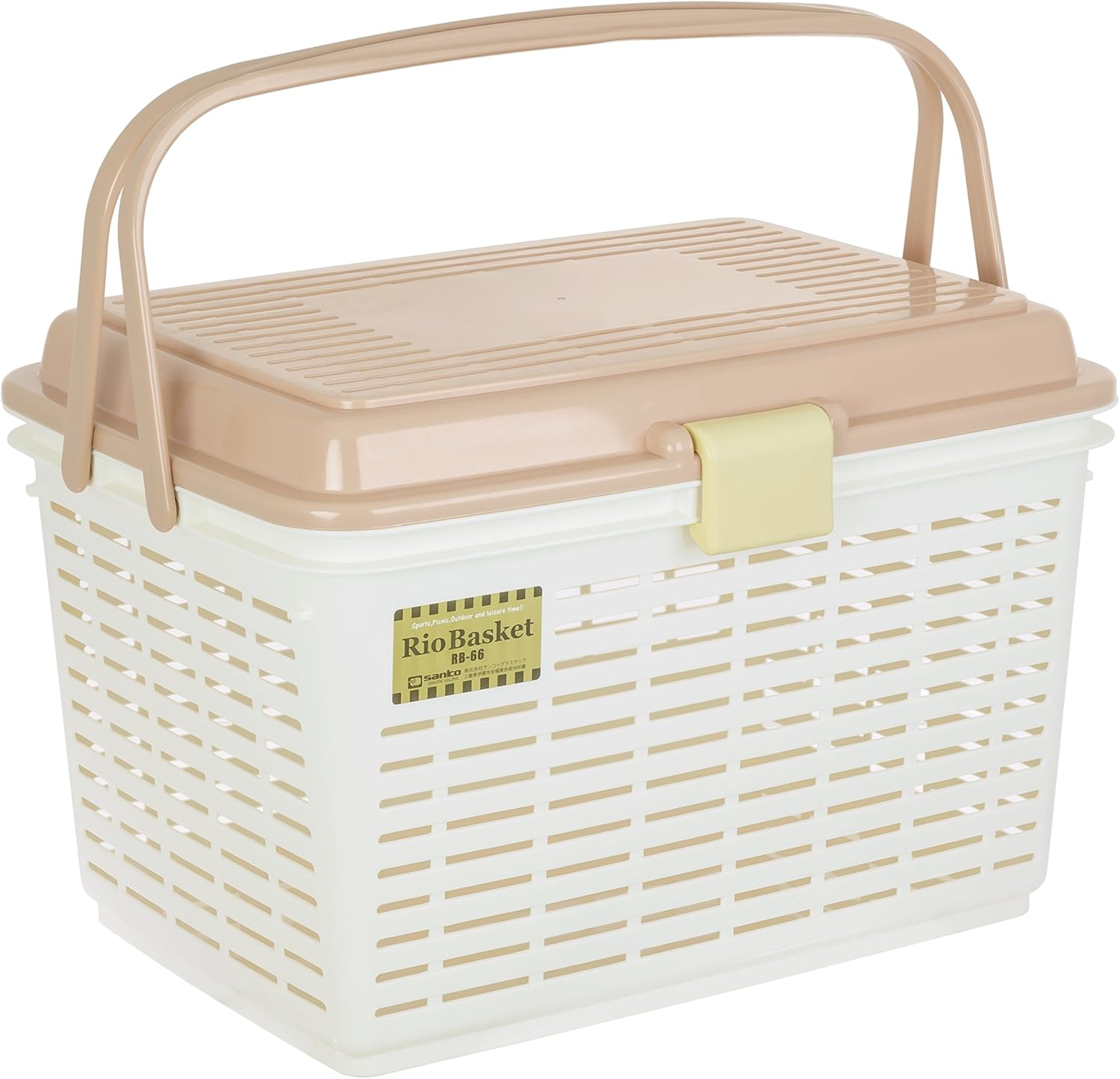 Sankoplastic Picnic Basket RB-66 Earth Beige 117281 Approx. Width 15.9 X Depth 11.9 X Height 10.3 Inches (40.3 X 30.3 X 26.1 Cm) image number 5