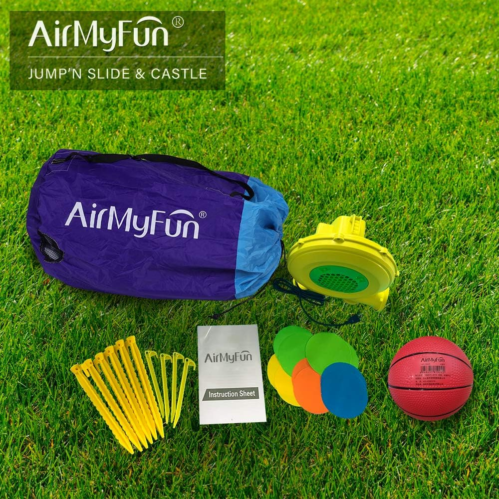 Airmyfun Inflatable Bounce House,Inflatable Kids Slide,Jumping Bouncing House with Air Blower, Suitable for Playing Outdoor Garden image number 6