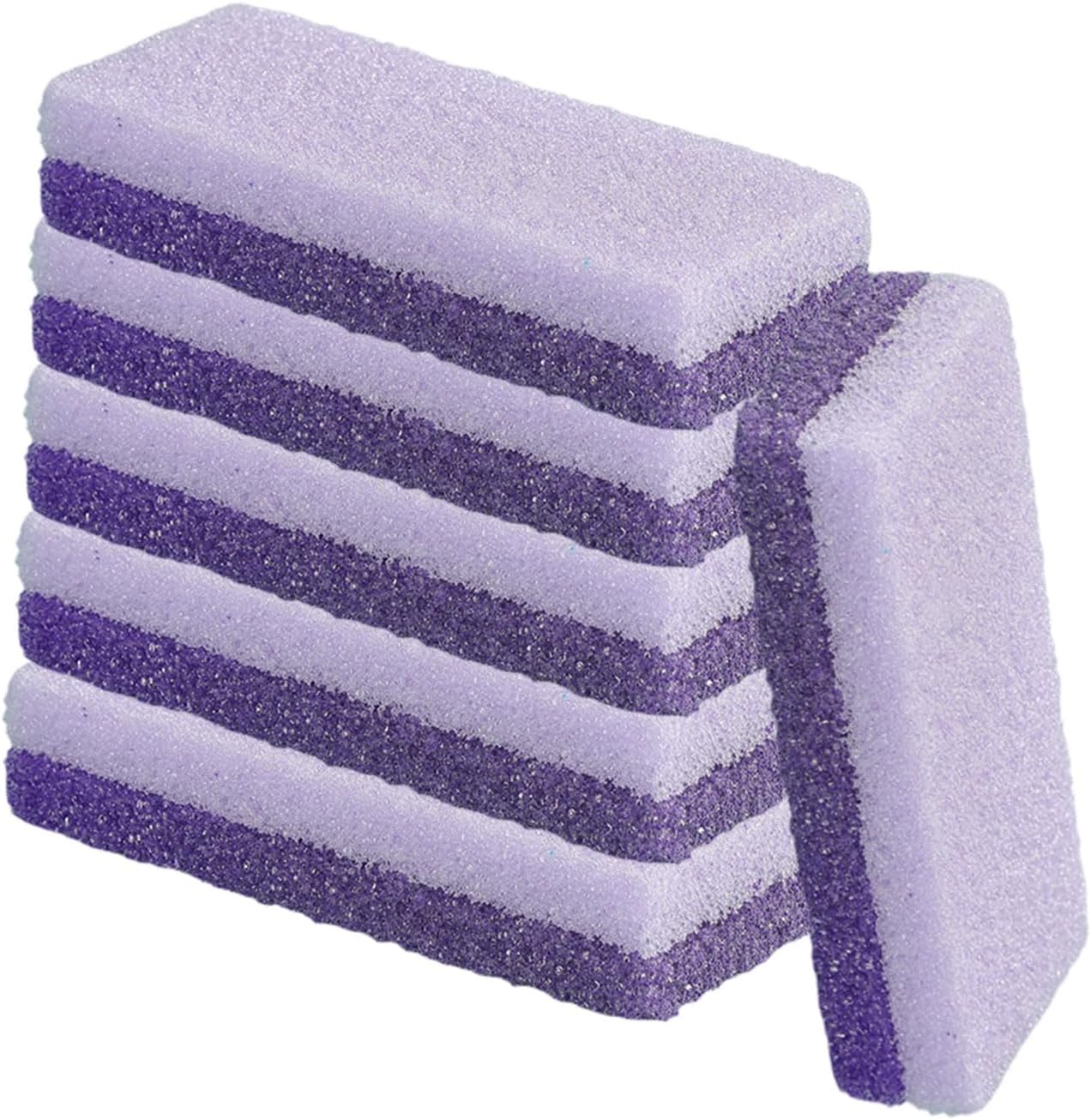 6Pcs Foot Scrubber Sets, Care Pumice Stone for Feet, Professional Pedicure Tools, Callus Remover,Foot Scrub, Foot Exfoliator Exfoliating Tool for Feet with More Dead Skin and Callus (Purple) image number 1