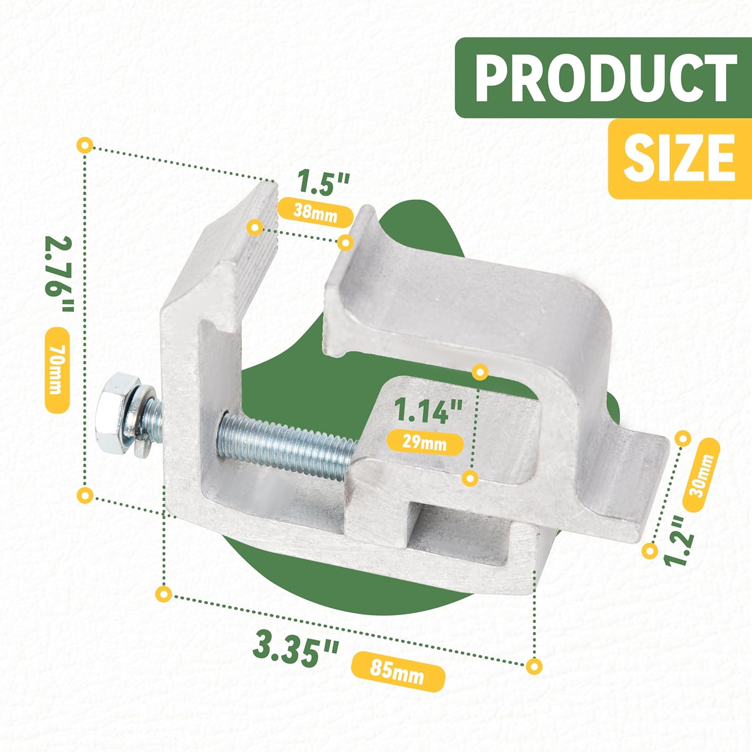 KUAFU 4 Pcs Truck Clamps for Mounting Caps Camper Shell Topper Canopy Heavy Duty Aluminum image number 3