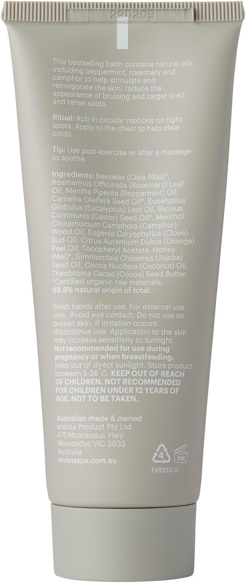 Endota Organics Clove and Mint Recovery Balm 100 Ml image number 4