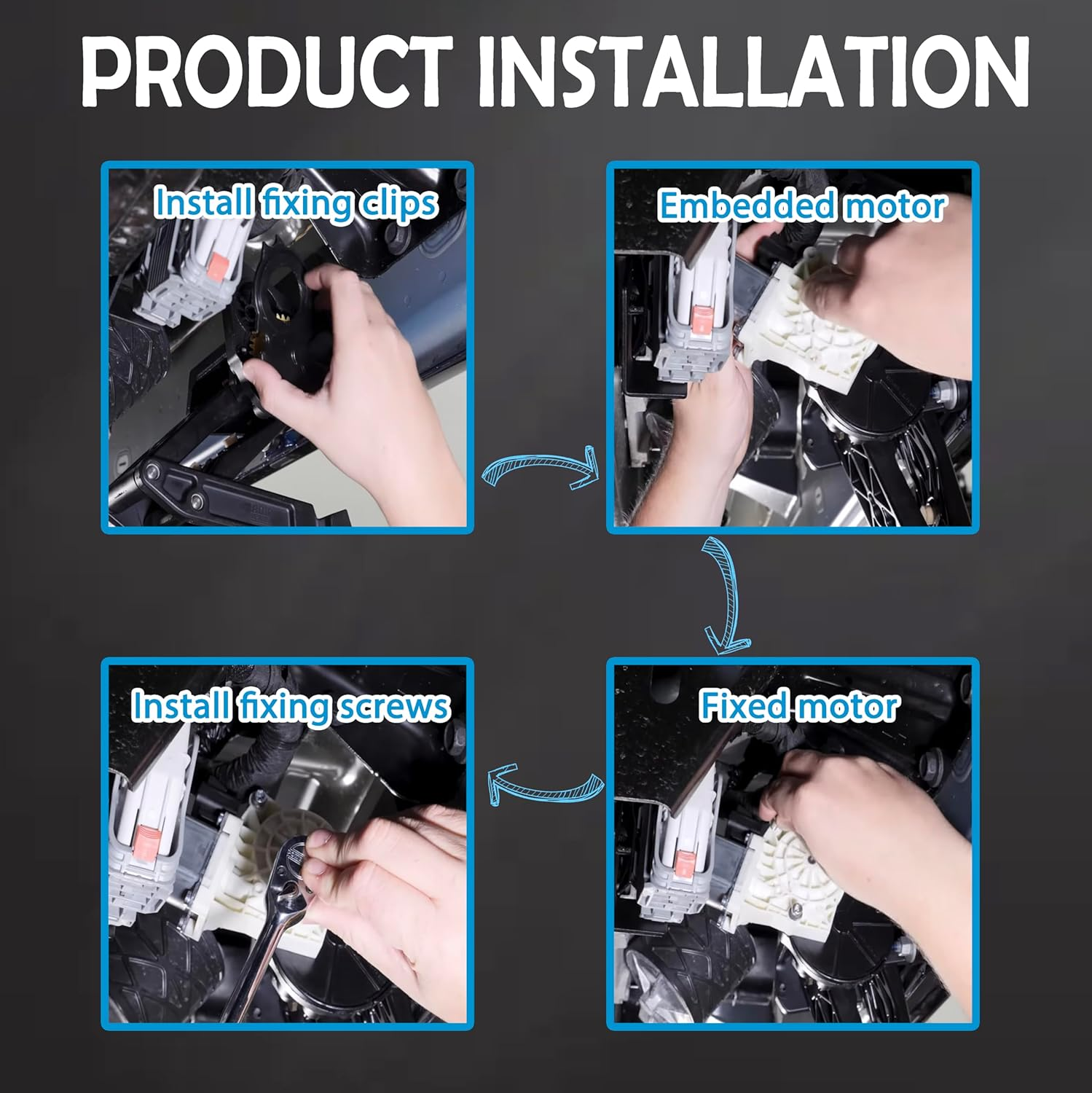 Power Step Running Board Motor Kit 80-03129-90, Replacement for AMP Research Step Running Board Motor, Electric Side Step Motor Fit for Hummer, Dodge, Ford Super Duty, F150, GM #Replace A10049-113 image number 5