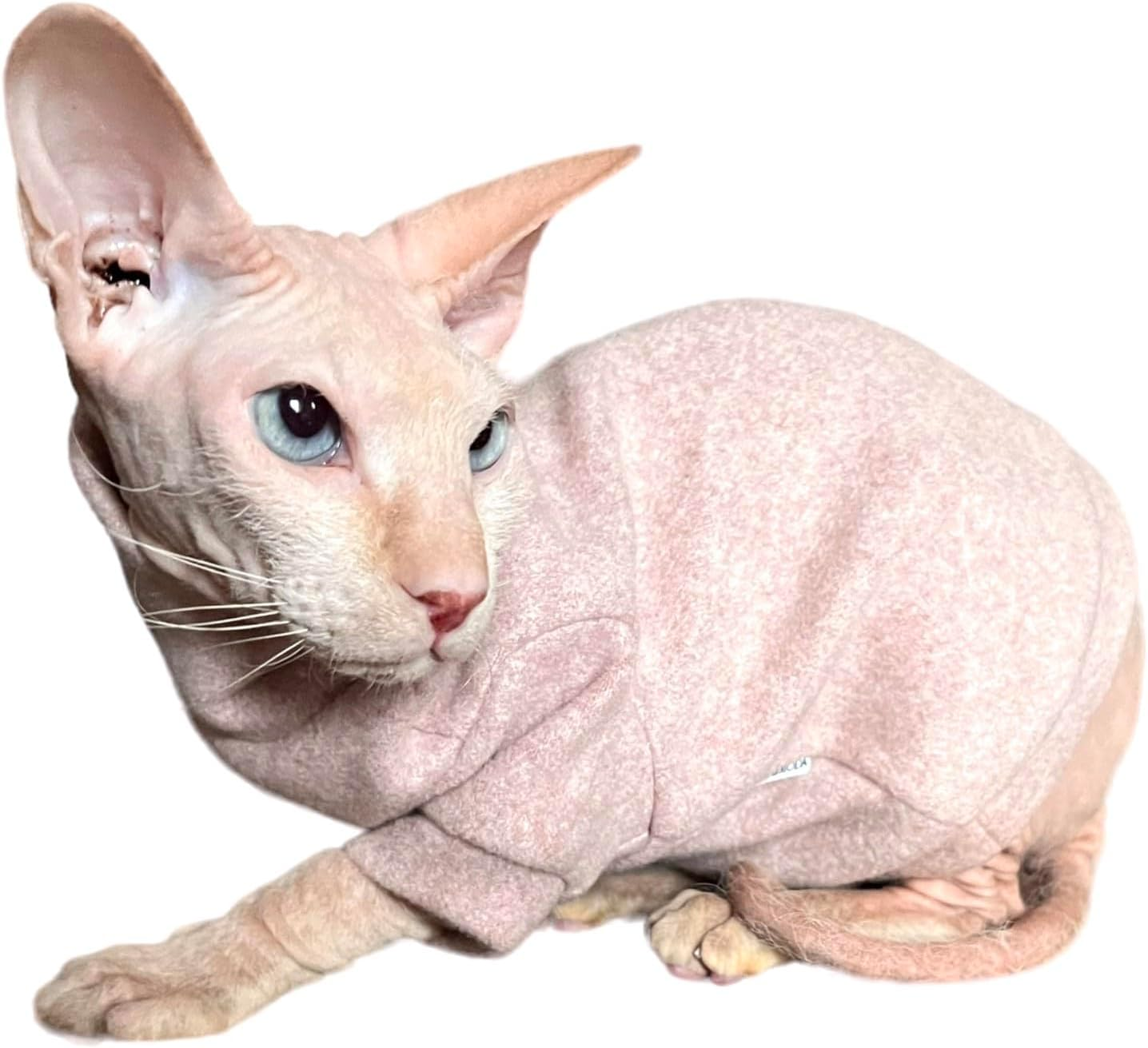 Kotomoda Cosy Comfort for Hairless Beauties Winter Sweater Brushed Coconut Nude for Sphynx and Naked Cats (XS) image number 6