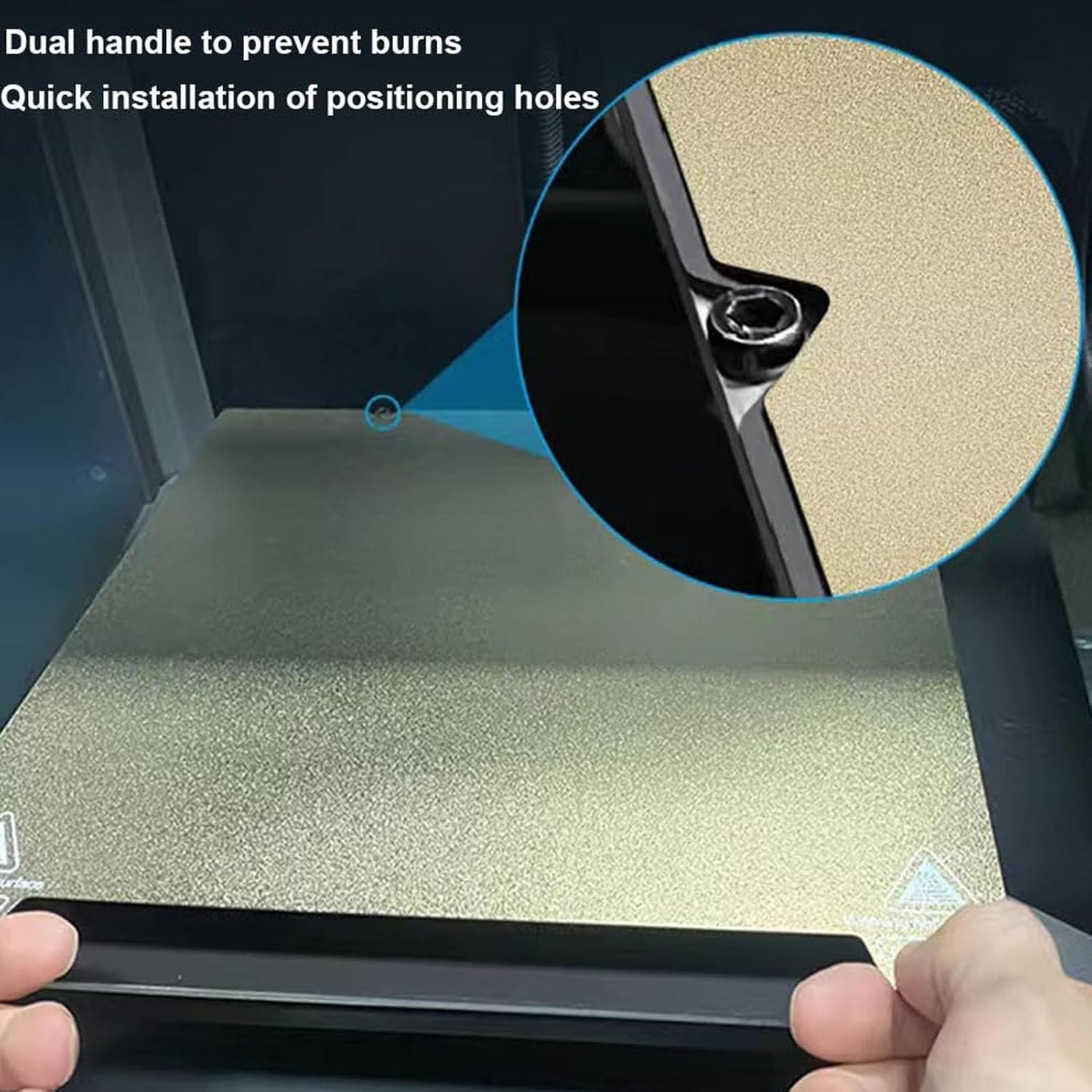 Double Sided PEI Sheet 315X310Mm, PEI Spring Steel Texture PEI Build Plate for K1 Max 3D Printer, Printing Sheet Plate Replacement, Professional 3D Printer Parts Accessories image number 6