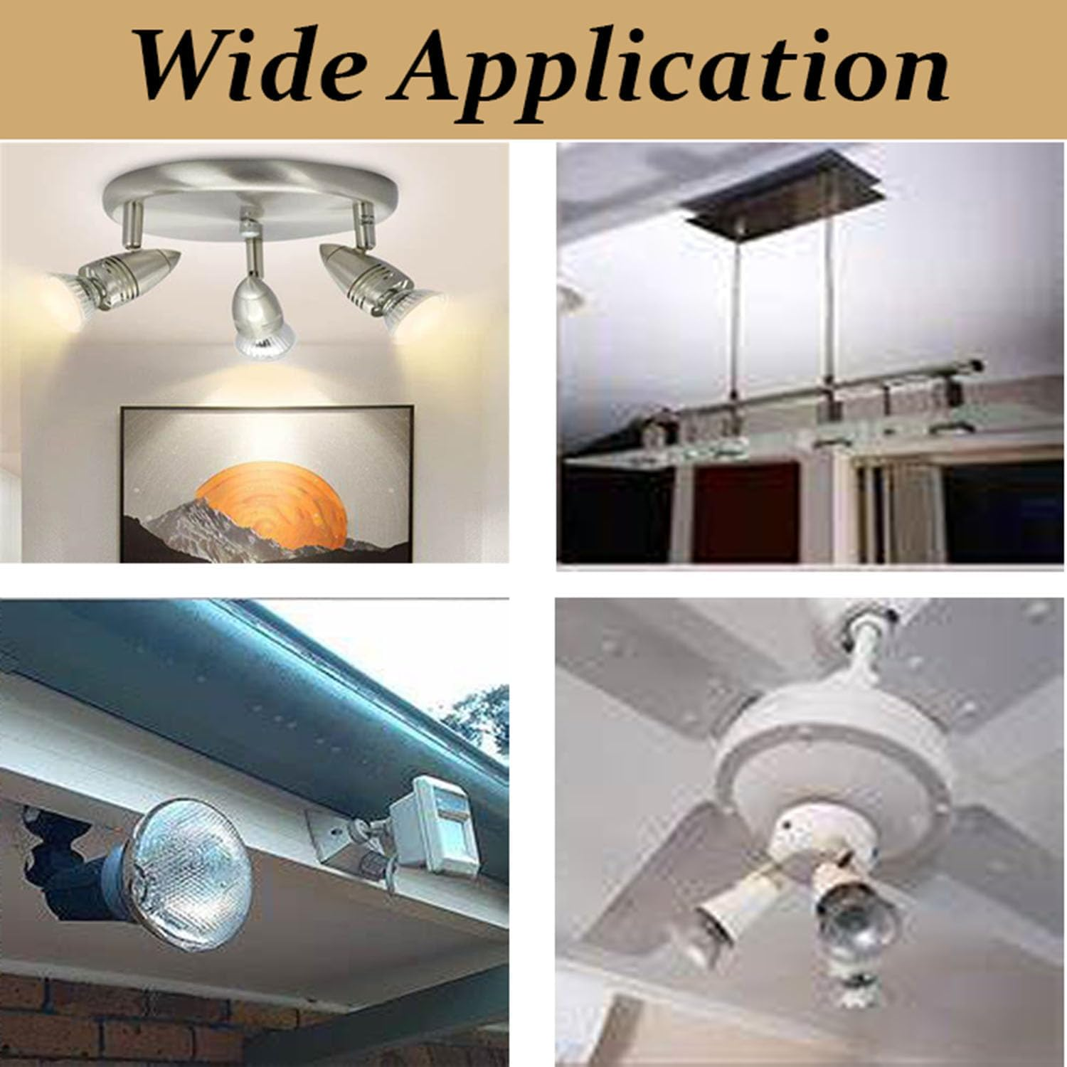 TWDRTDD B22 to GU10 Light Adapter, 3-Pack, Plastic+Ceramic+Metal, White, LED Compatible, Energy Efficient, Touch Control, Ceiling Mount, Indoor Use image number 5