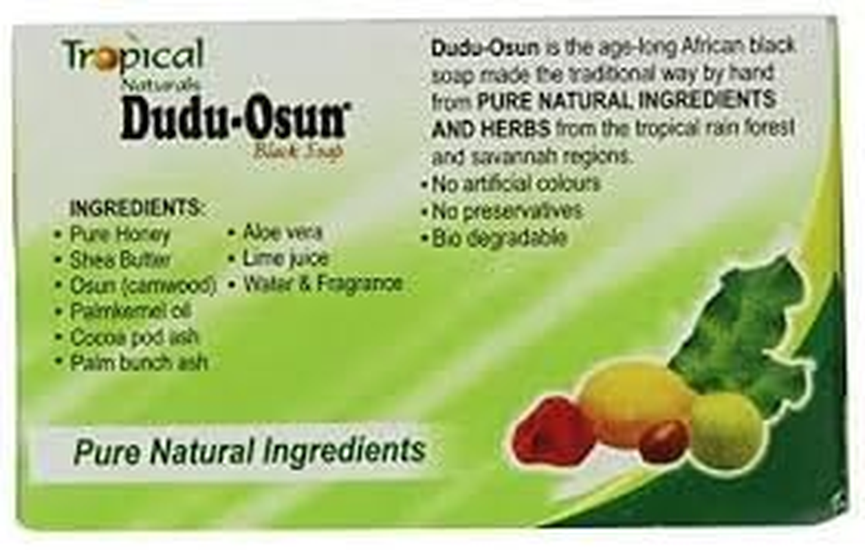 Dudu Osun Raw Organic Soap for Acne, Dry Skin, Rashes, Burns, Scar Removal, Face & Body Wash image number 1