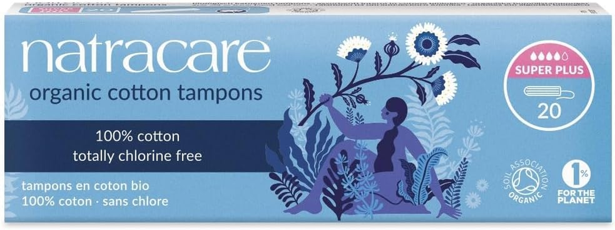 Natracare Organic Cotton Tampons, Super Plus, 20 Count