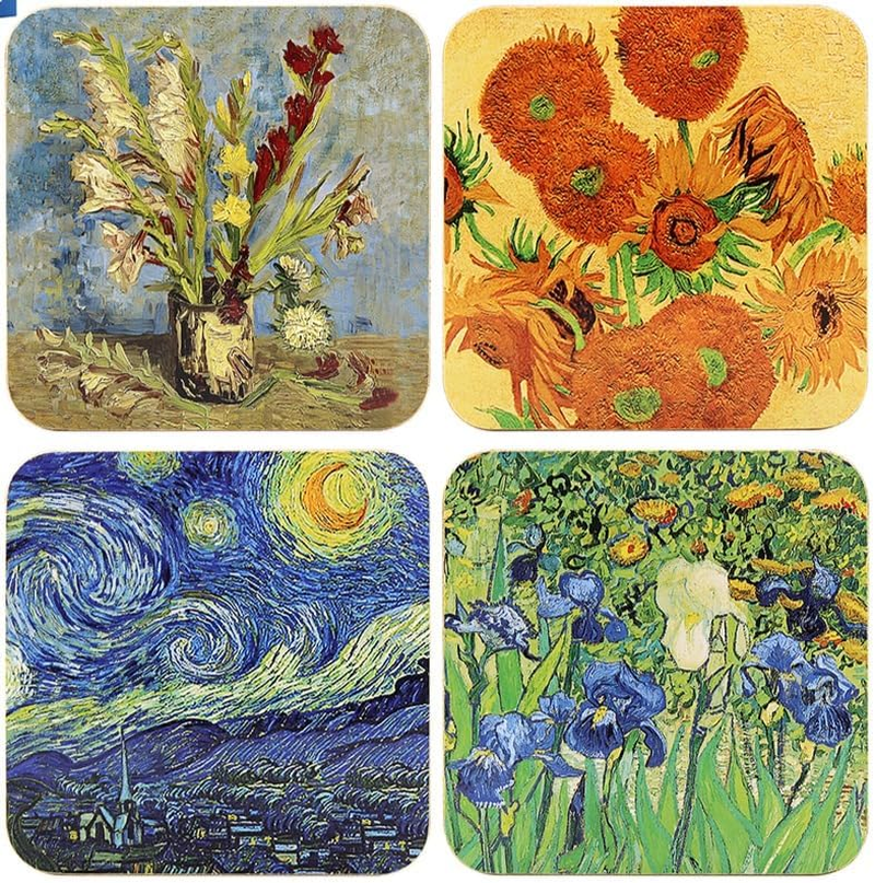 Lesser & Pavey Gibson Gifts Vincent Van Gogh Drink Coasters Set of 4 - Featuring 4 Iconic Van Gogh Paintings image number 5