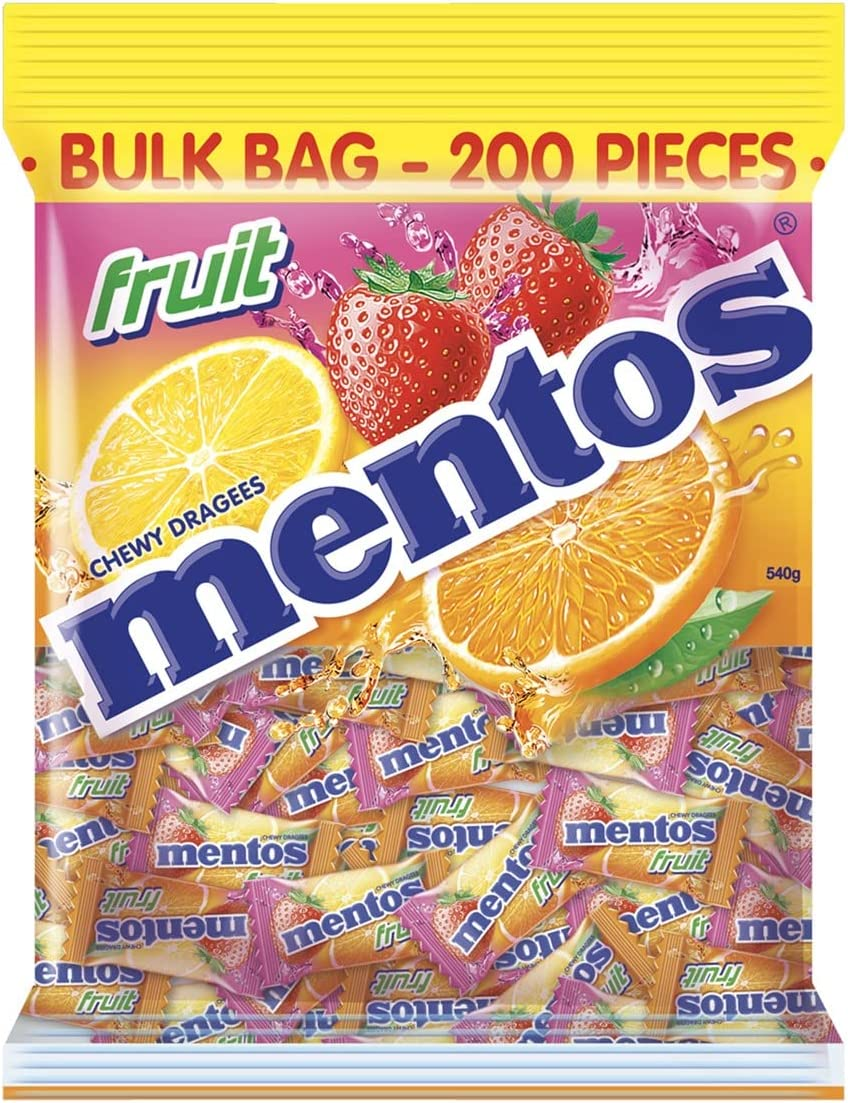 Mentos Fruit Candy Pillowpack, Classic Mix of Fruity Flavours, 540G image number 5