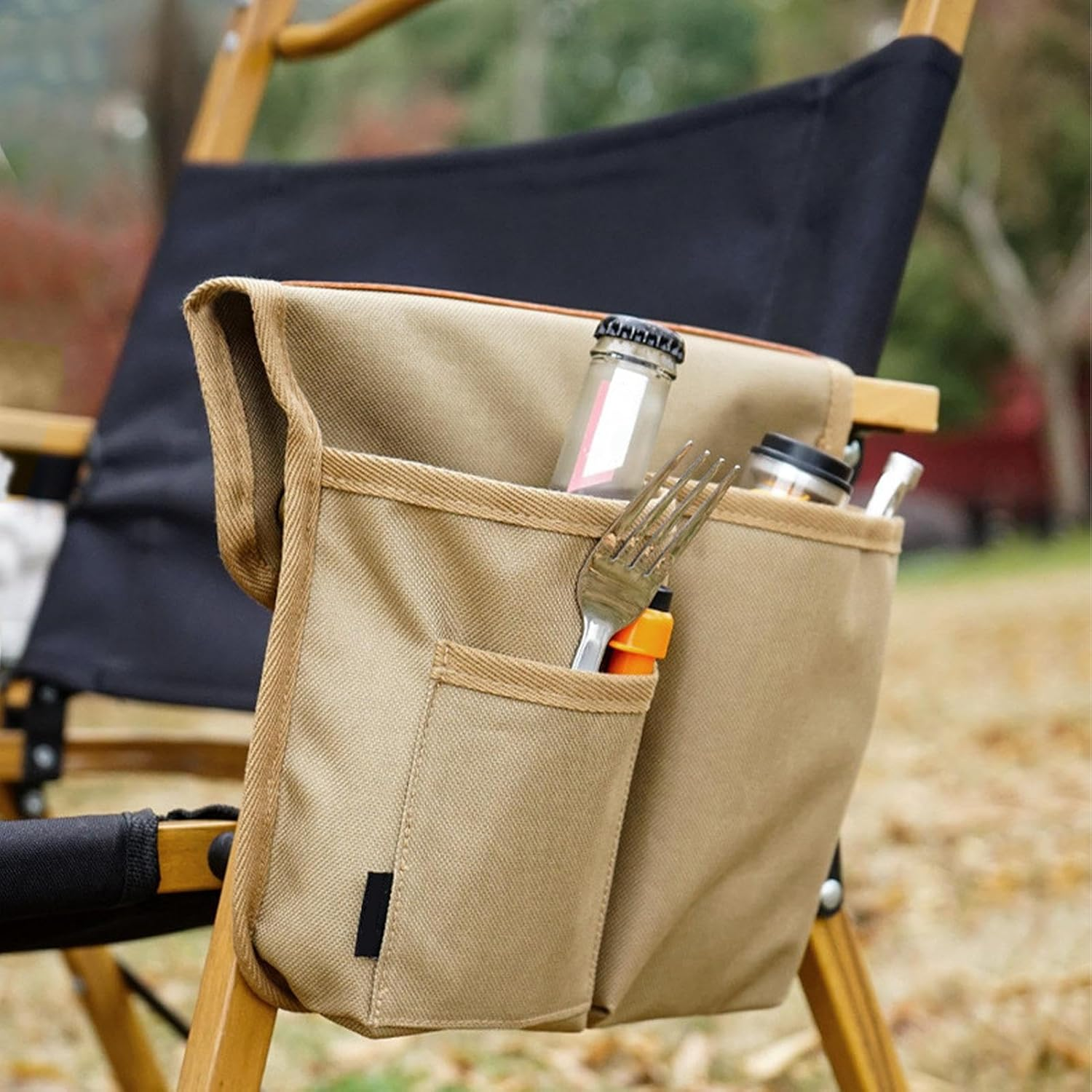 Chair Pockets - Compact Gear Organizer with Side Pouch Attachment, Easy Access Design and Sturdy Build | Utility Solution for Wheelchair Users, Remote Control Storage, Drink Placement, Garden Tools image number 2