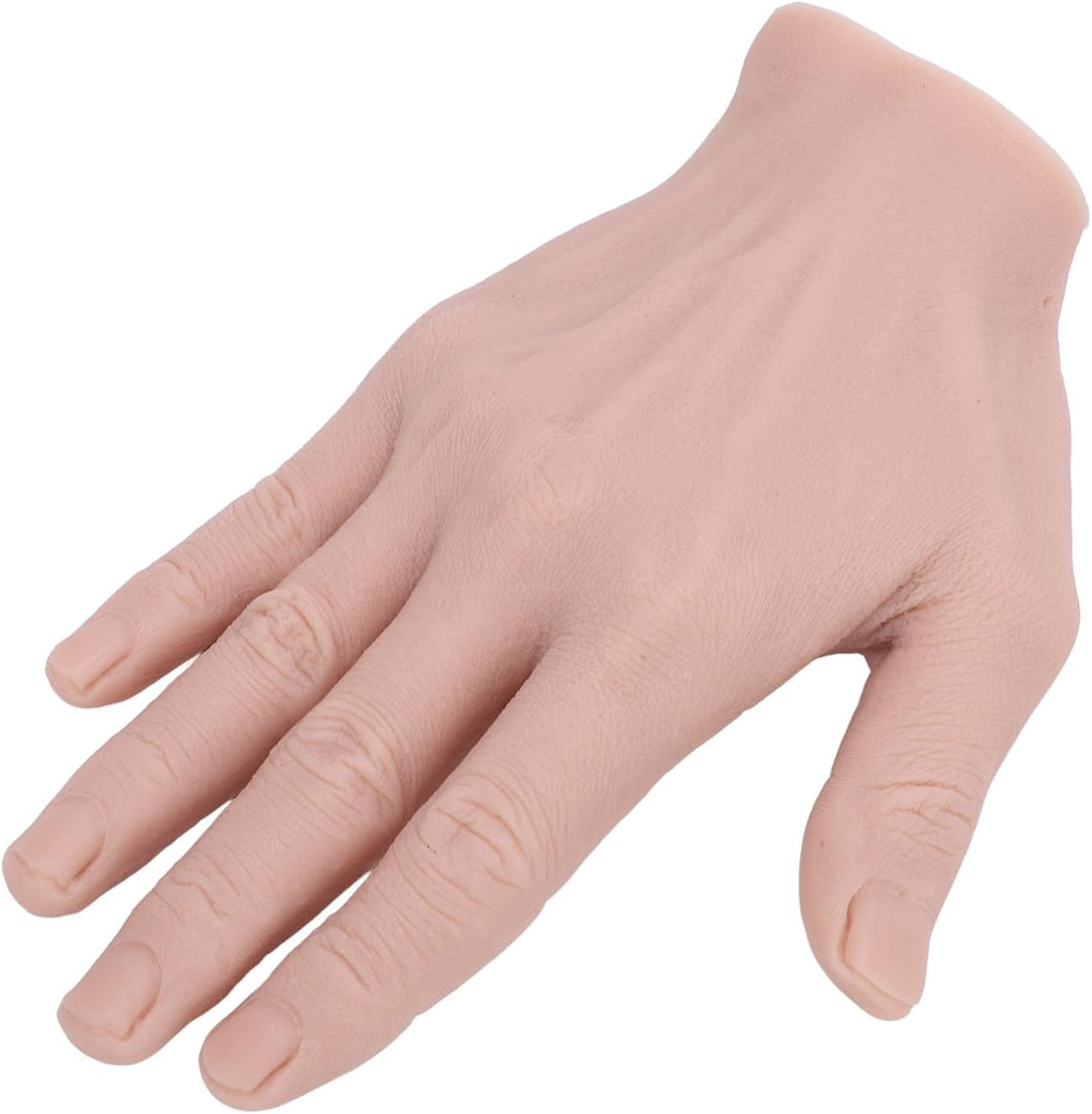 Silicone Male Hand Model, Fake Hand Flexible, Realistic Mannequin Hand for Jewelry Display, Photograph Props, Halloween, Performance, Practice, Painting, Teaching (Right Hand) image number 6