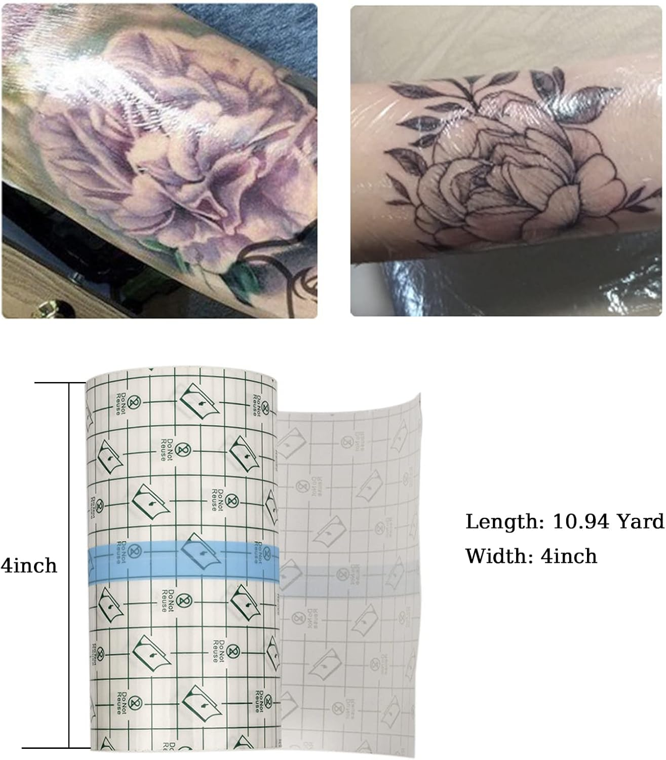 5 Cm X 10 M Waterproof Transparent Bandage,Betterjonny Rolls Transparent Dressing Tape Stretch Adhesive Dressing Tapes Tape for Swimming and Shower