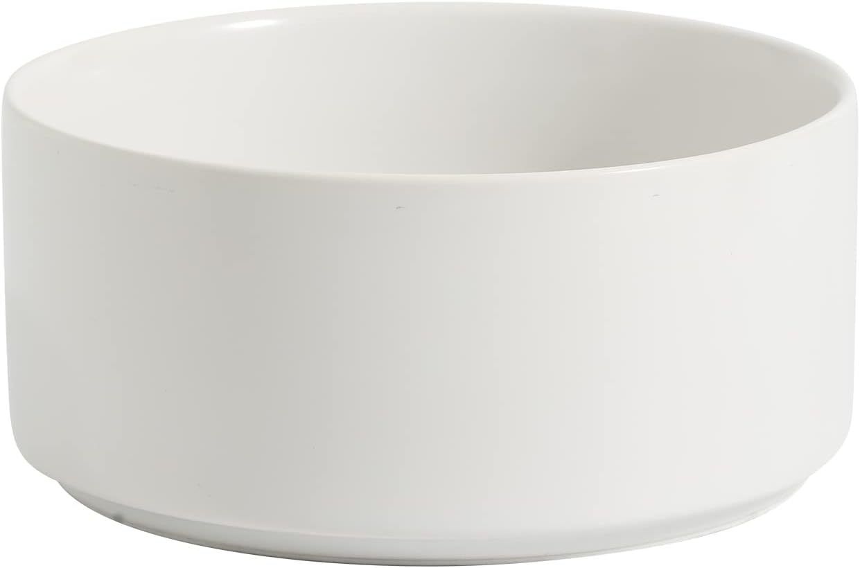 Havniva Raised Dog Bowl Non-Slip Ceramic Dog Bowl Adjustable Height Feeding Bowl Dog Bowl Medium and Large Dog Water Bowl (Bowl - White, 15.5 Cm) image number 3