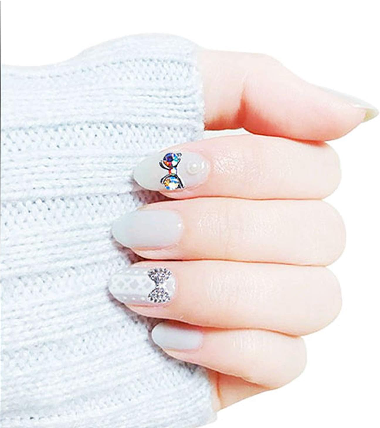 10 Grains Nail Art Rhinestone Alloy Rhinestone Nail Decoration Super Flash DIY Golden Bow Three-Dimensional