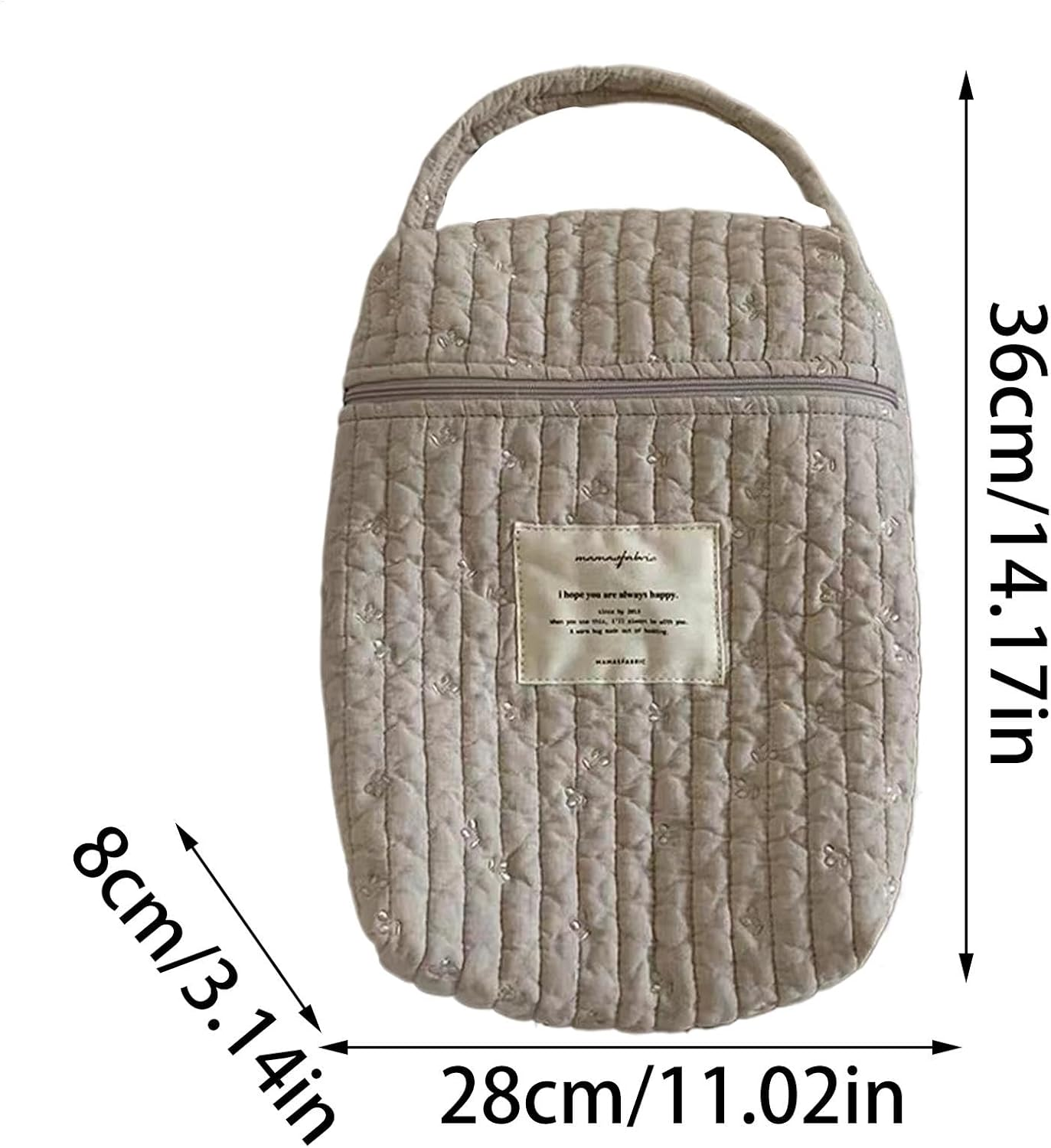 Generico Diaper Bag Organizer, Nursery Cotton Diaper Caddy, Quilted Diaper Bag, Soft Multi-Purpose Diaper Organizer, Portable Diaper Stacker for Pacifiers, Baby Storage image number 1