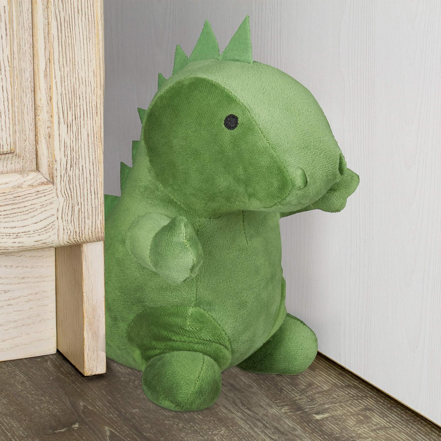 Relaxdays Dinosaur Door Stop Fabric Filled with Sand for Floor Interior Heavy Duty Decorative Door Bag Animal H X W X D 24 X 16 X 24 Cm Green image number 3