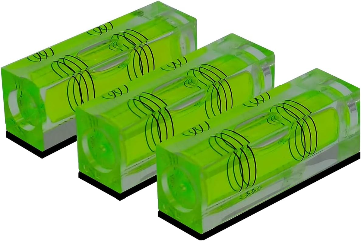 Small Bubble Level Tool Mini Bubbles Rectangle Three Line Horizontal Pearl 522015MM Magnetic/Non Dual-Use High Precision for Motorhome, Camping, Trailer, Construction, Photo Frame, CNC Machine image number 1