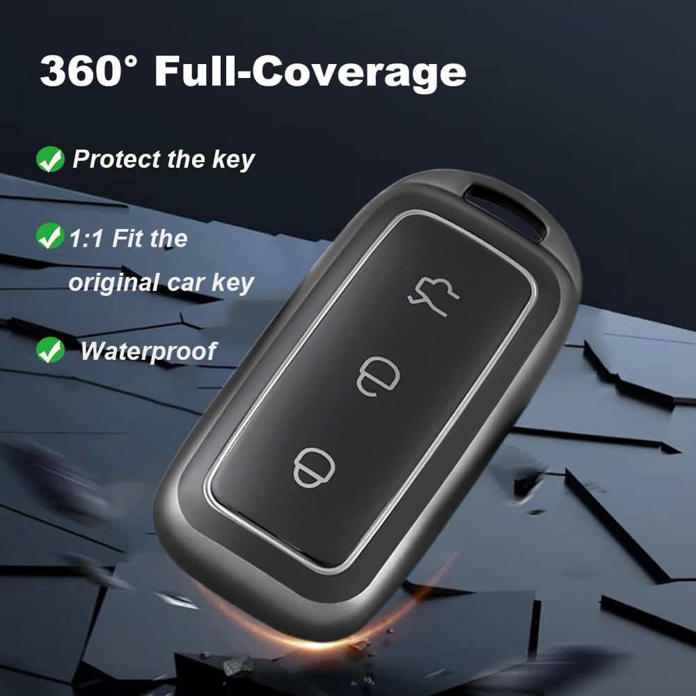 Ontto Car Key Fob Cover Fit for Geely EX5 Galaxy L6 L7 E8 E5 Proton E.Mas 7 2026 2025 2024 Key Holder TPU Smart Key Shell Case Keyring Keychain Auto Styling Accessories 3 Buttons A1 image number 2