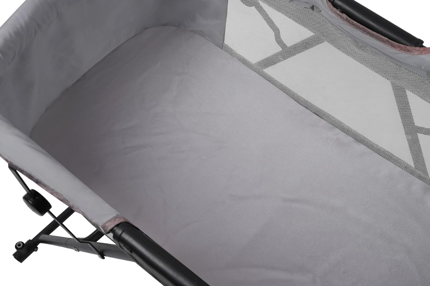 Bassinet Sheet High-Grade Fibers for Baby Hair for Hourglass, Oval,Rectangle Pads/Mattress with Satin Skirt Grey