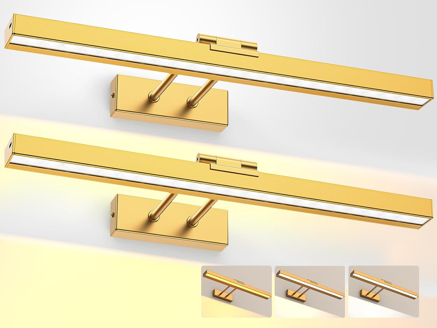 PESUTEN Picture Light Battery Operated, 16In Wireless Art Light for Paintings 3CCT Dimmable Recharging Battery Picture Light with Remote Control for Gallery Dartboard Art Bedroom Bathroom