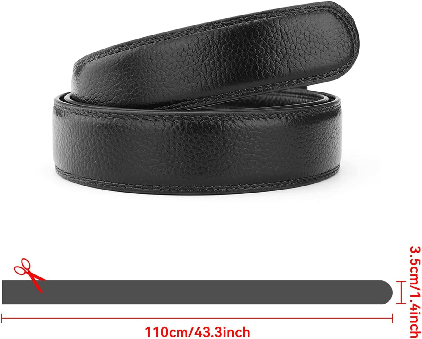 Ekdirect Pack of 2 Men'S Replacement Belt without Buckle Leather Automatic Belt image number 6