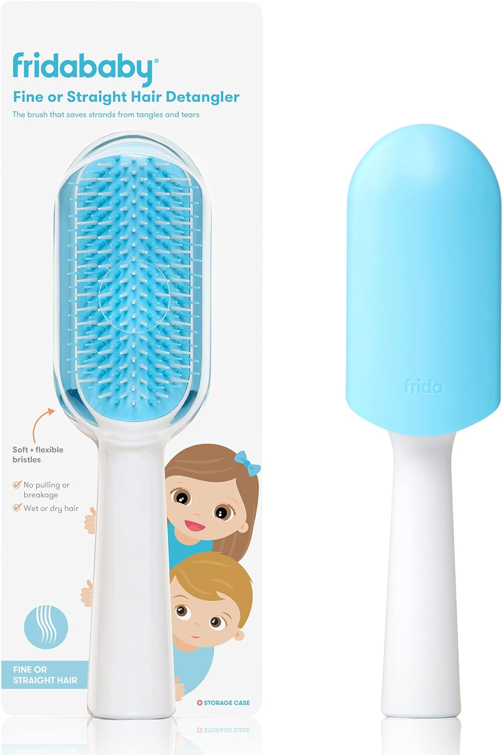 Frida Baby Toddler Hair Brush: Strong Bristle Hair Brush for Thick or Curly Hair image number 1
