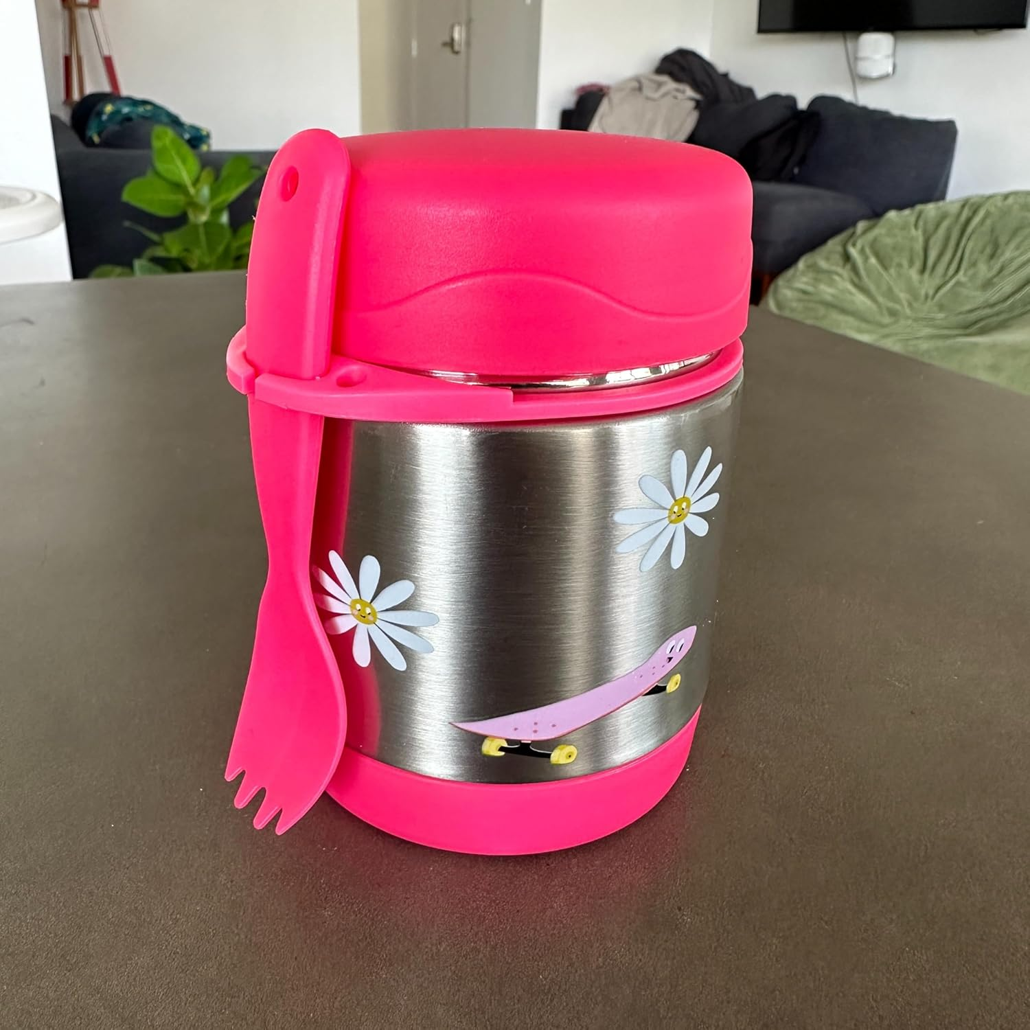 My Family Kids' Skate Design Insulated Food Jar - Hot & Cold Lunch Solution, 10Hr Heat, 7Hr Cool, Bpa-Free Stainless Steel image number 1