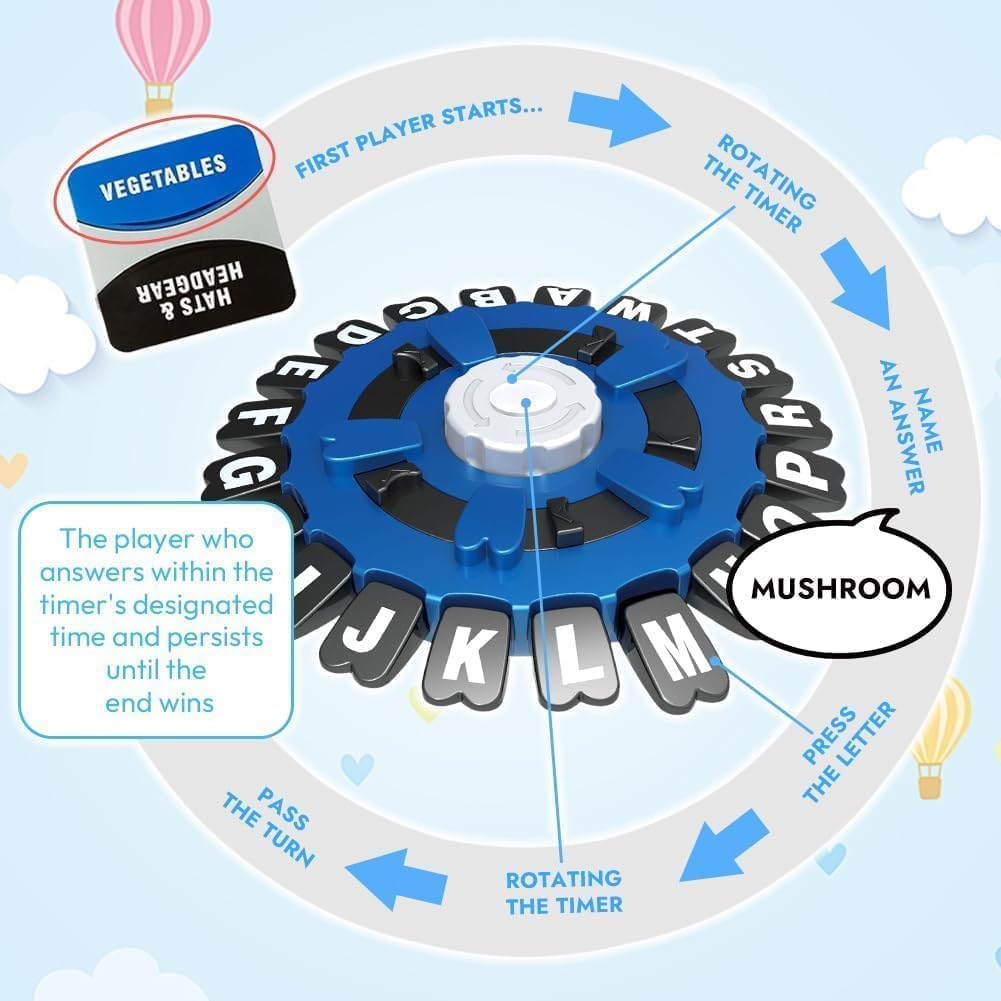 Board Games，Tapple Word Game，Family Board Game, Educational Puzzle Game，Letter Game, Think Words Interactive Board, Perfect Plaything for Family and Friends Party，Portable Packaging image number 3