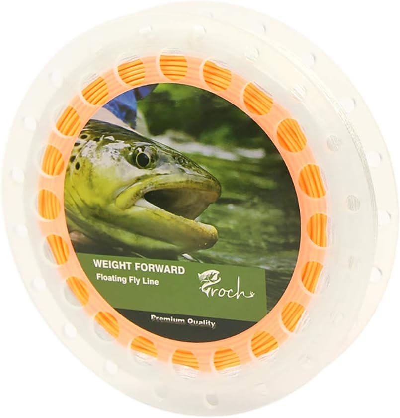 Croch Weight Forward Fly Fishing Line WF 3F 4F 5F 6F 7F 8F 100Ft + Backing Line + 9Ft Leader
