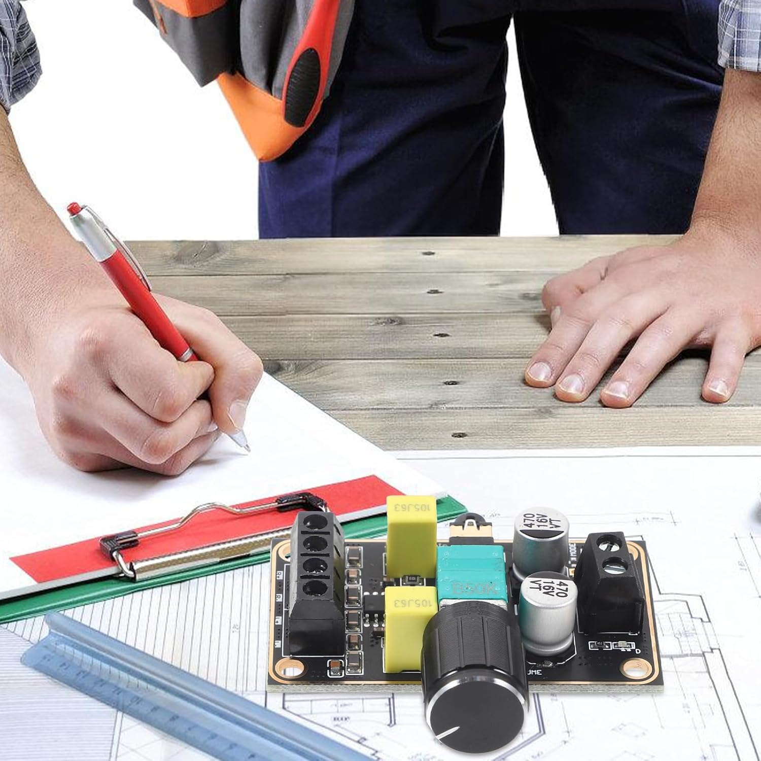 Healeved Digital Pam8406 Power Amplifier Board Mono Audio Amplifier Module for Small Speaker DIY Home Theater Audio Parts image number 5